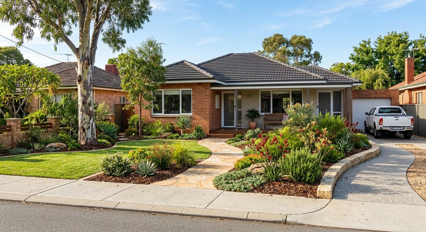 Finished landscaping project Perth property