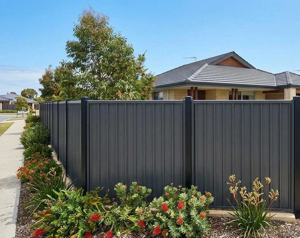 Perth Colorbond fencing and front garden
